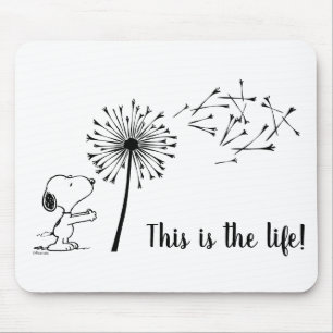 Snoopy With Dandelion Mouse Mat