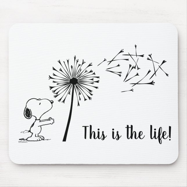 Snoopy With Dandelion Mouse Mat (Front)