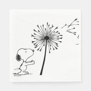 Snoopy With Dandelion Napkin