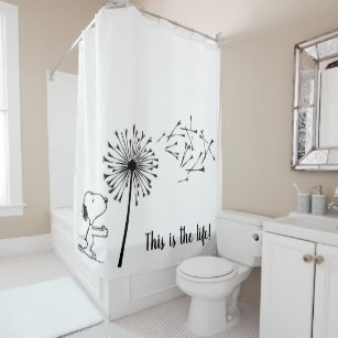 Snoopy With Dandelion Shower Curtain