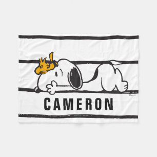 Snoopy & Woodstock      Add Your Name Fleece Blanket