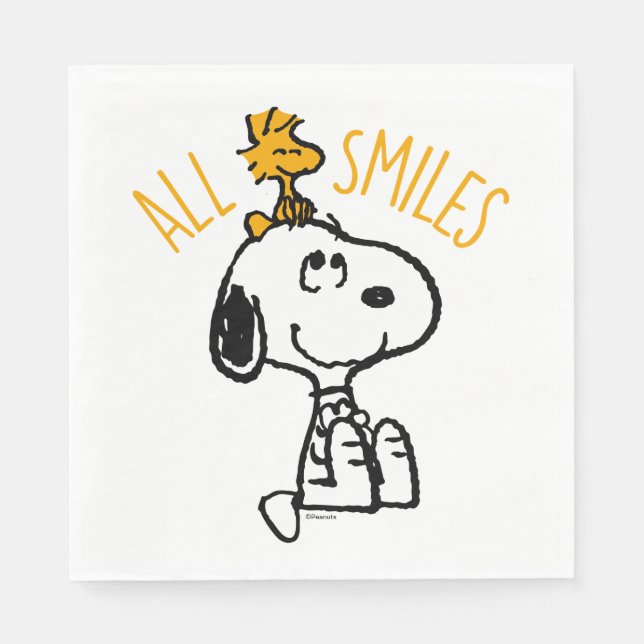 Snoopy & Woodstock - All Smiles Napkin (Front)