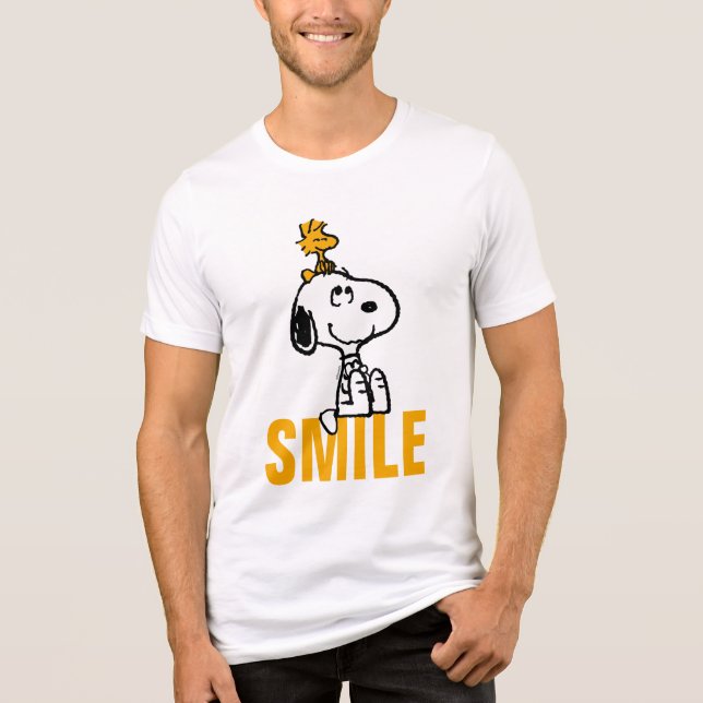 Snoopy & Woodstock - All Smiles Tri-Blend Shirt (Front)