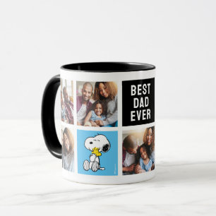 Snoopy & Woodstock Best Dad Ever Collage Mug