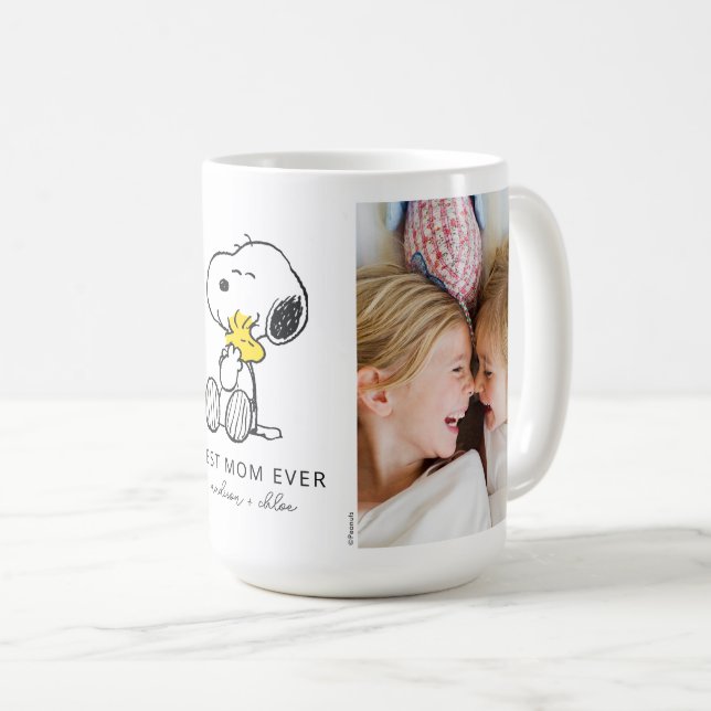 Snoopy & Woodstock | Best Mum Ever - Photo Coffee Mug (Front Right)