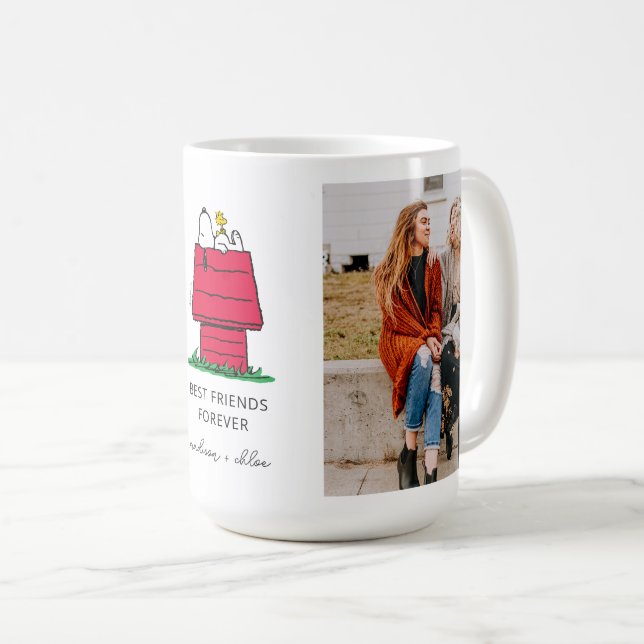Snoopy & Woodstock Doghouse | Best Friends Photo Coffee Mug (Front Right)