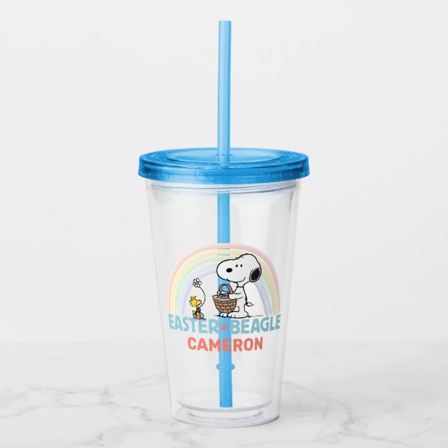 Snoopy & Woodstock - Easter Beagle Acrylic Tumbler (Front)
