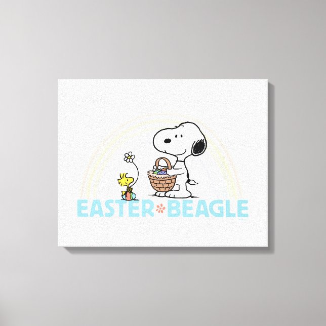 Snoopy & Woodstock - Easter Beagle Canvas Print (Front)