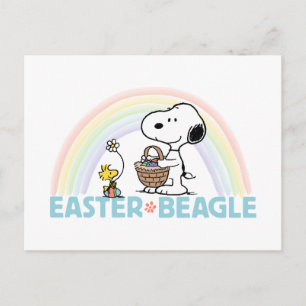 Snoopy & Woodstock - Easter Beagle Postcard