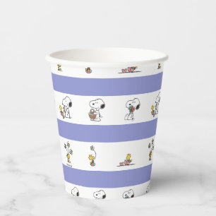 Snoopy & Woodstock Easter Stripe Pattern Paper Cups