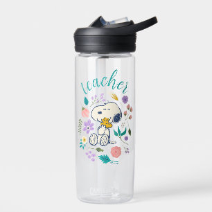 Snoopy & Woodstock Flower Hug Teacher Water Bottle