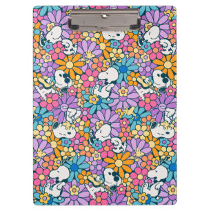 Snoopy & Woodstock Flower Pattern Clipboard