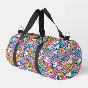Snoopy & Woodstock Flower Pattern Duffle Bag