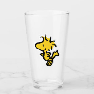 Snoopy & Woodstock Fun & Flowers Glass
