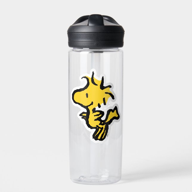 Snoopy & Woodstock Fun & Flowers Water Bottle (Front)