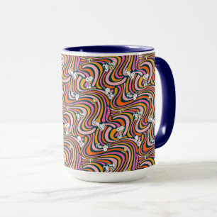 Snoopy & Woodstock Groovy Vibes Purple Pattern Mug