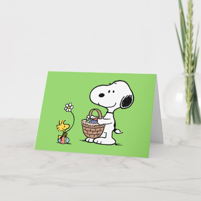 Snoopy & Woodstock | Happy Easter Holiday Card (Front)