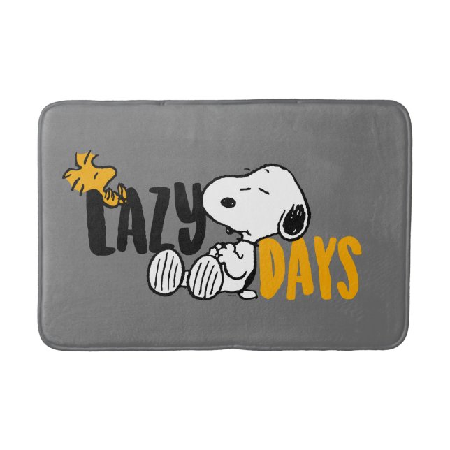 Snoopy & Woodstock | Lazy Days Bath Mat (Front)