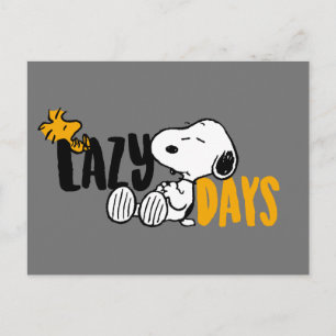 Snoopy & Woodstock   Lazy Days Postcard