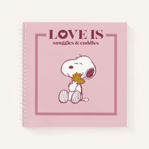 Snoopy & Woodstock - Love is Snuggles & Cuddles Notebook
