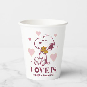 Snoopy & Woodstock - Love is Snuggles & Cuddles Paper Cups