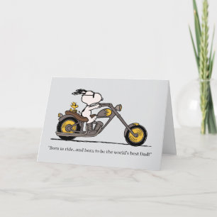 Snoopy & Woodstock Motorcycle Father's Day Card