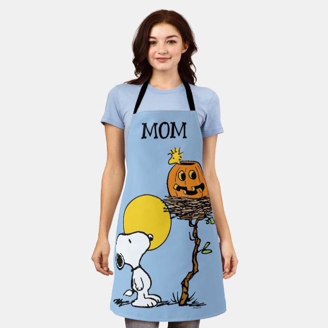 Snoopy & Woodstock Nest With Jack O' Lantern Apron (Worn)