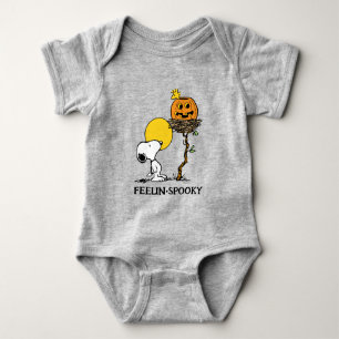 Snoopy & Woodstock Nest With Jack O' Lantern Baby Bodysuit