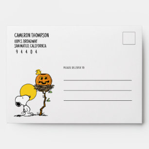 Snoopy & Woodstock Nest With Jack O' Lantern Envelope