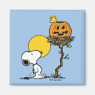 Snoopy & Woodstock Nest With Jack O' Lantern Magnet