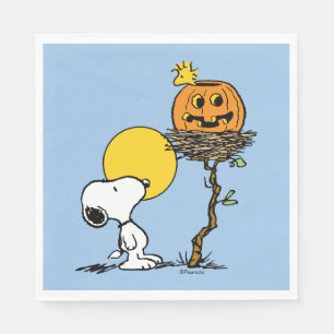 Snoopy & Woodstock Nest With Jack O' Lantern Napkin