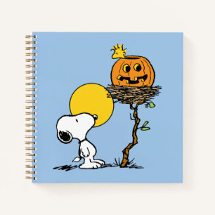Snoopy & Woodstock Nest With Jack O' Lantern Notebook