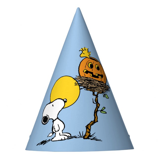 Snoopy & Woodstock Nest With Jack O' Lantern Party Hat (Front)