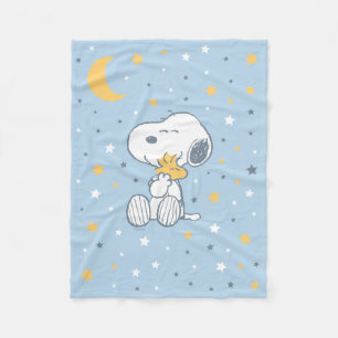 Snoopy & Woodstock   Over the Moon Baby Shower Fleece Blanket