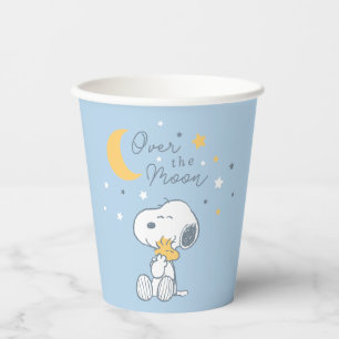 Snoopy & Woodstock   Over the Moon Baby Shower Paper Cups
