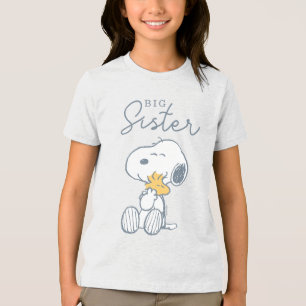 Snoopy & Woodstock   Over the Moon Baby Shower Tri-Blend Shirt