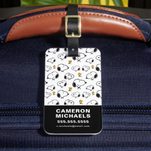 Snoopy & Woodstock Pattern Luggage Tag