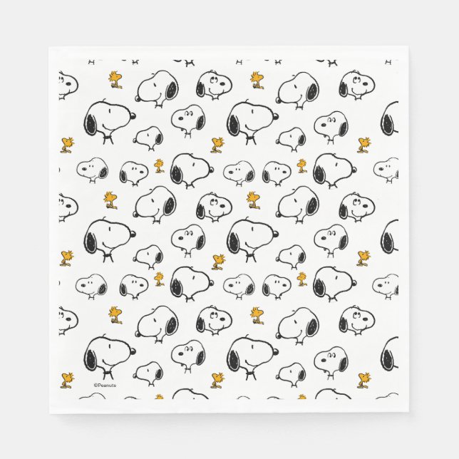 Snoopy & Woodstock Pattern Napkin (Front)
