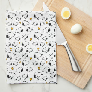 Snoopy & Woodstock Pattern Tea Towel