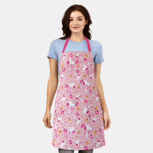 Snoopy & Woodstock Pink Hearts Pattern Apron