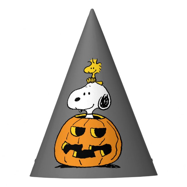 Snoopy & Woodstock Pumpkin Party Hat (Front)