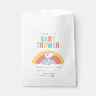 Snoopy & Woodstock Rainbow Baby Shower Favor Bag
