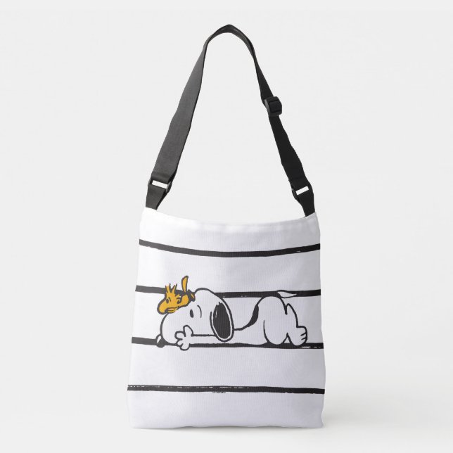 Snoopy & Woodstock | Smile Giggle Laugh Crossbody Bag (Front)