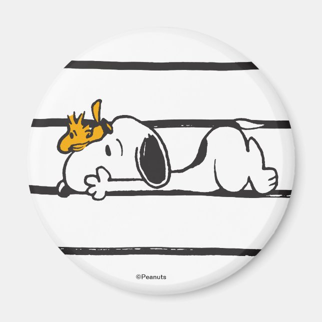 Snoopy & Woodstock | Smile Giggle Laugh Magnet (Front)