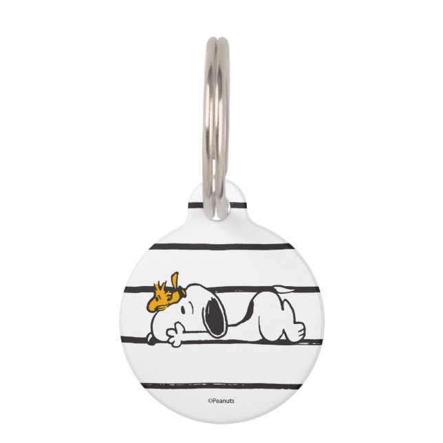 Snoopy & Woodstock | Smile Giggle Laugh Pet Tag (Front)