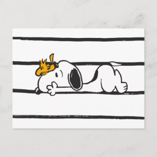 Snoopy & Woodstock   Smile Giggle Laugh Postcard
