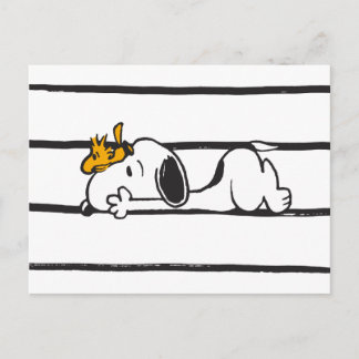 Snoopy & Woodstock | Smile Giggle Laugh Postcard