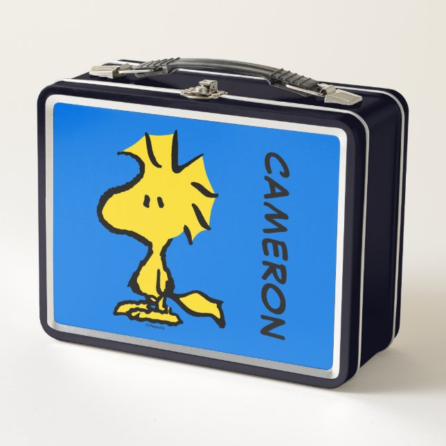 Snoopy's Friend Woodstock | Add Your Name Metal Lunch Box (Front)