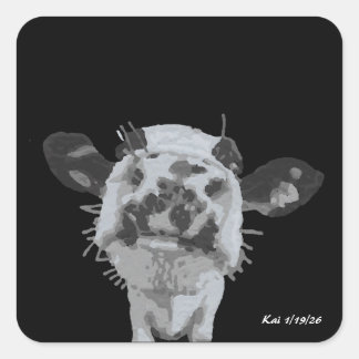 Snoot Boop, Animal Square Sticker