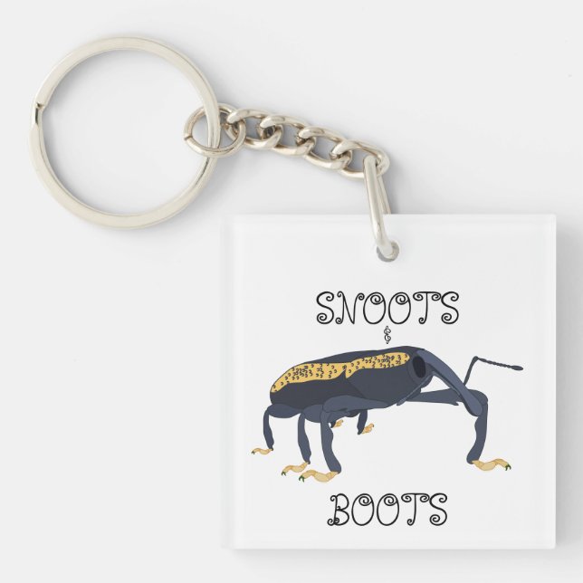 Snoots & Boots T-Shirt Key Ring (Front)